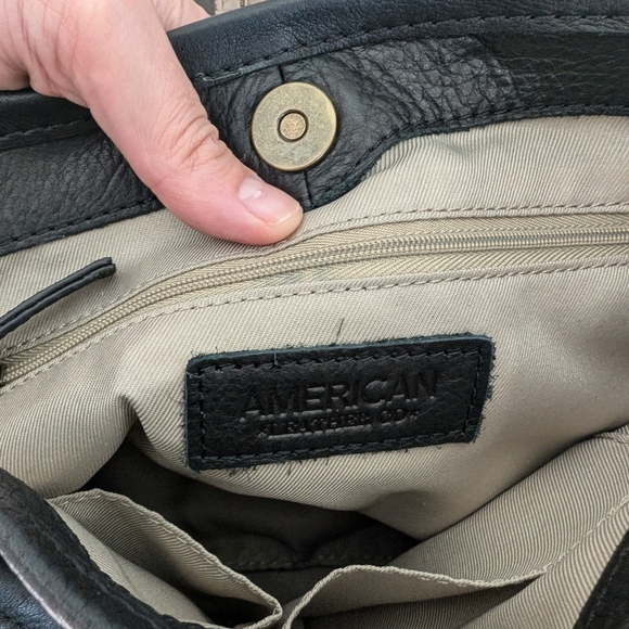 American Leather Co Genuine Leather Bag in Black (NWOT) - Picture 4 of 4